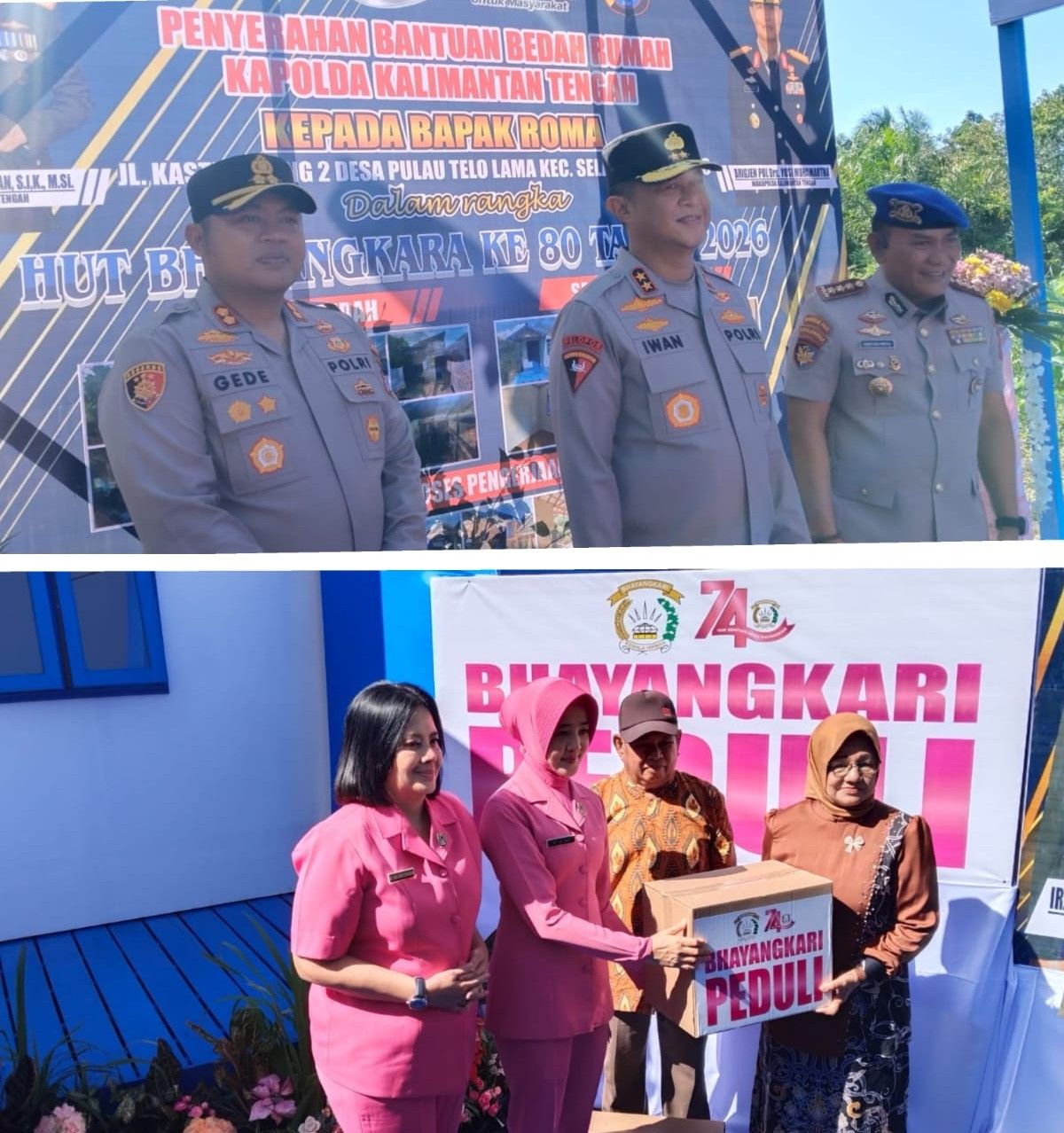 Peringatan HUT Bhayangkara ke‑80, Kapolda Kalteng Isi dengan Kegiatan Sosial & Bedah Rumah Warga