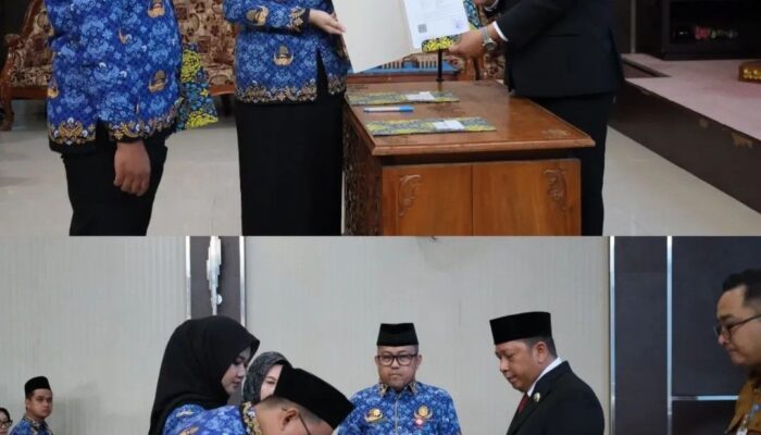 Lantik PNS dan Pejabat Fungsional, Bupati Batola Tekankan Pelayanan Publik dan Integritas