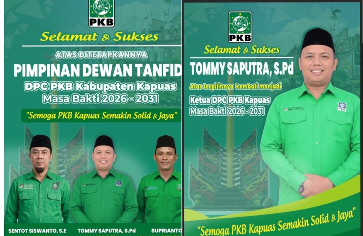 DPP-PKB Tetapkan “Tommy Saputra” Sebagai Ketua DPC-PKB Kapuas 2026-2031