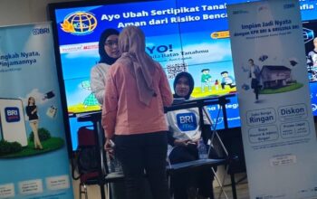 BRI Sudirman Semanggi Gelar Olahraga Bersama dan Sosialisasi BRIGuna Karya di Lingkungan BPN