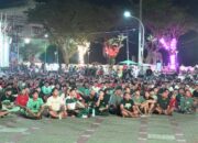 Nobar di Balai Kota, Warga Banjarmasin Gembira Timnas Indonesia Kalahkan Oman 3-0