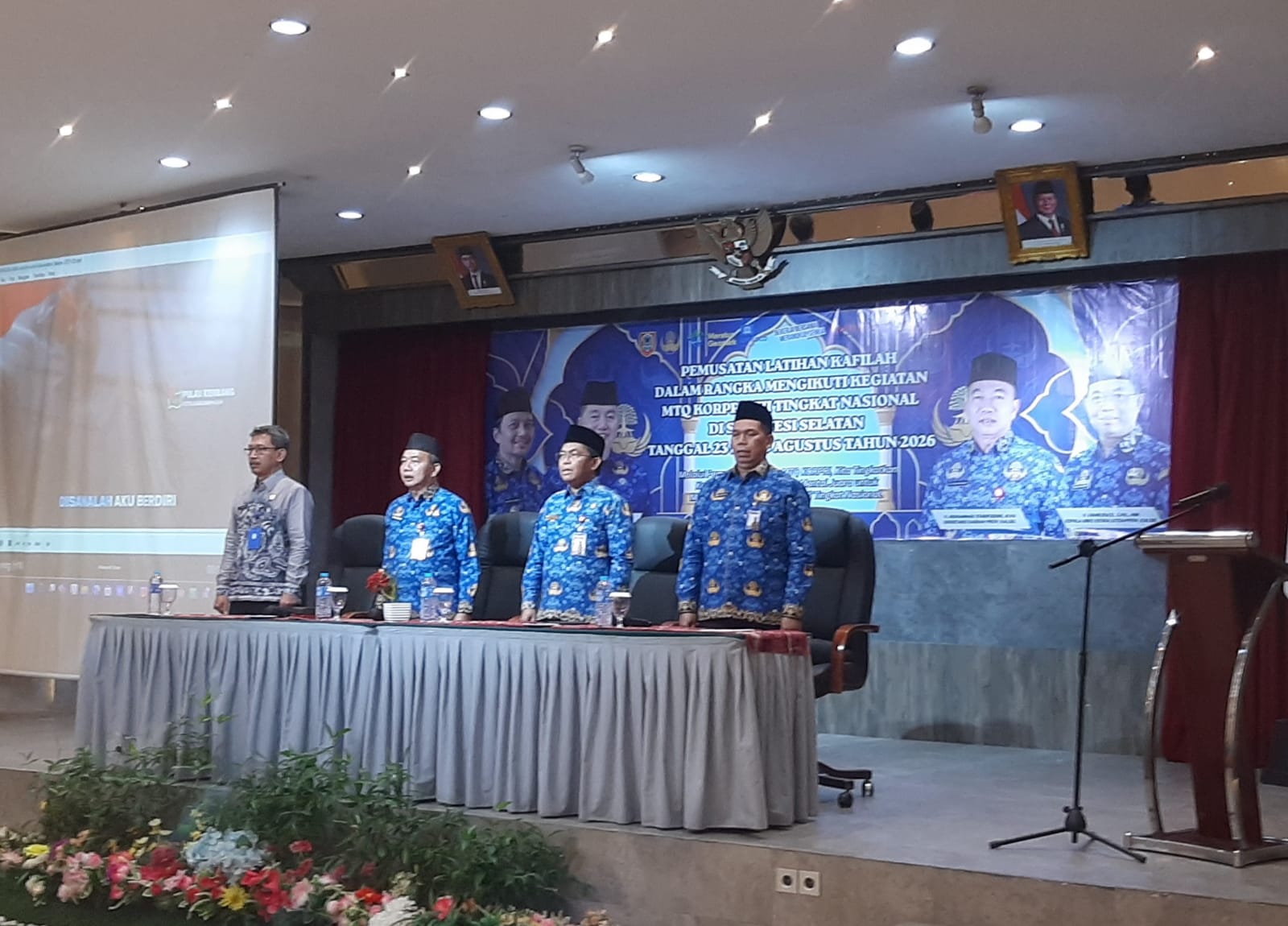 Sekda Prov Kalsel Buka Training Center  Kafilah MTQ Korpri