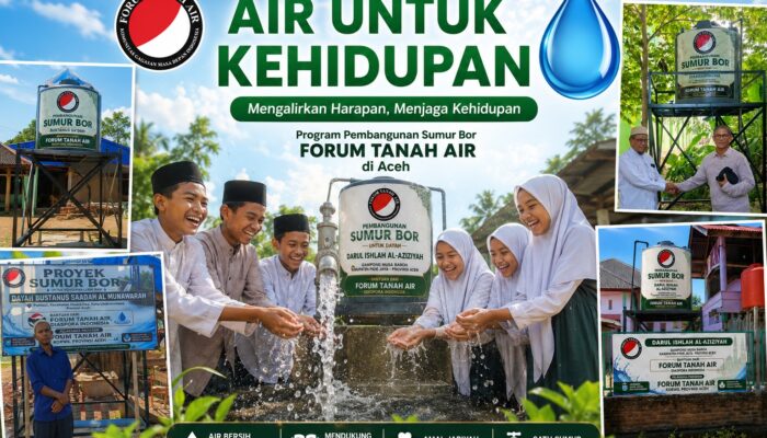 Pasca Bencana, FTA diaspora Indonesia bangun 5 Sumur Bor Jadi Solusi Air Bersih di Aceh