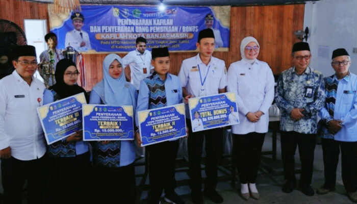 Rebut Kembali Tahta Juara MTQ Nasional, Kafilah MTQ Banjarmasin Terima Bonus