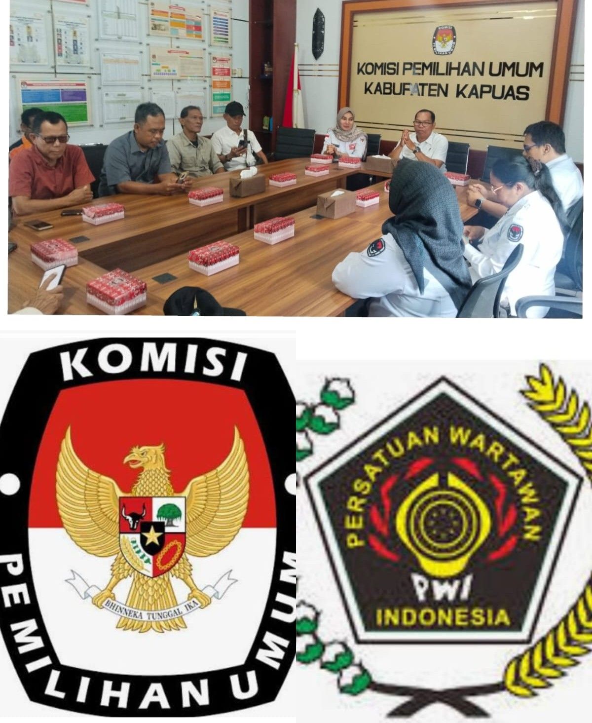 Perkuat Literasi Demokrasi, PWI Kapuas dan KPU Kabupaten Kapuas Jalin Sinergi Kemitraan