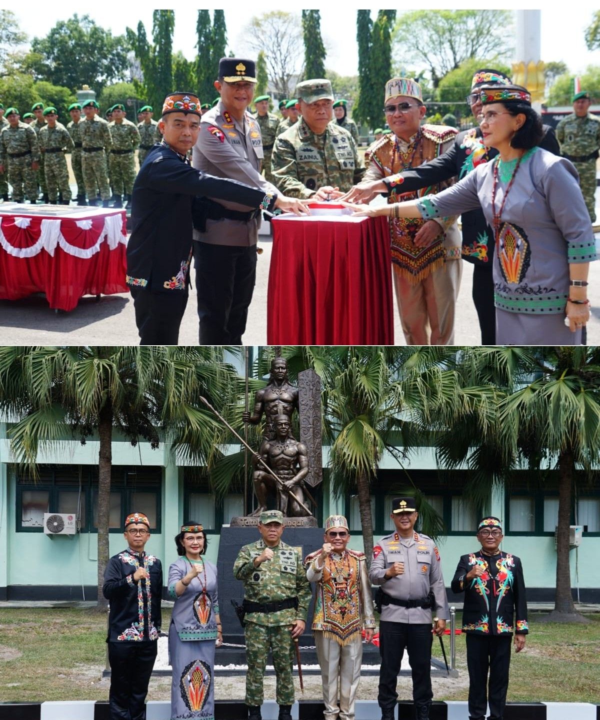 Resmikan Patung Jenderal Sudirman dan Tambun Bungai, Pangdam XXII/TB Teguhkan Nilai Kepahlawanan