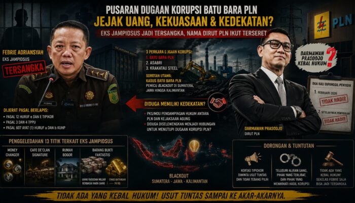 Eks Jampidsus Jadi Tersangka, Nama Dirut Darmawan Prasodjo Terseret Pusaran Dugaan Korupsi Batu Bara PLN