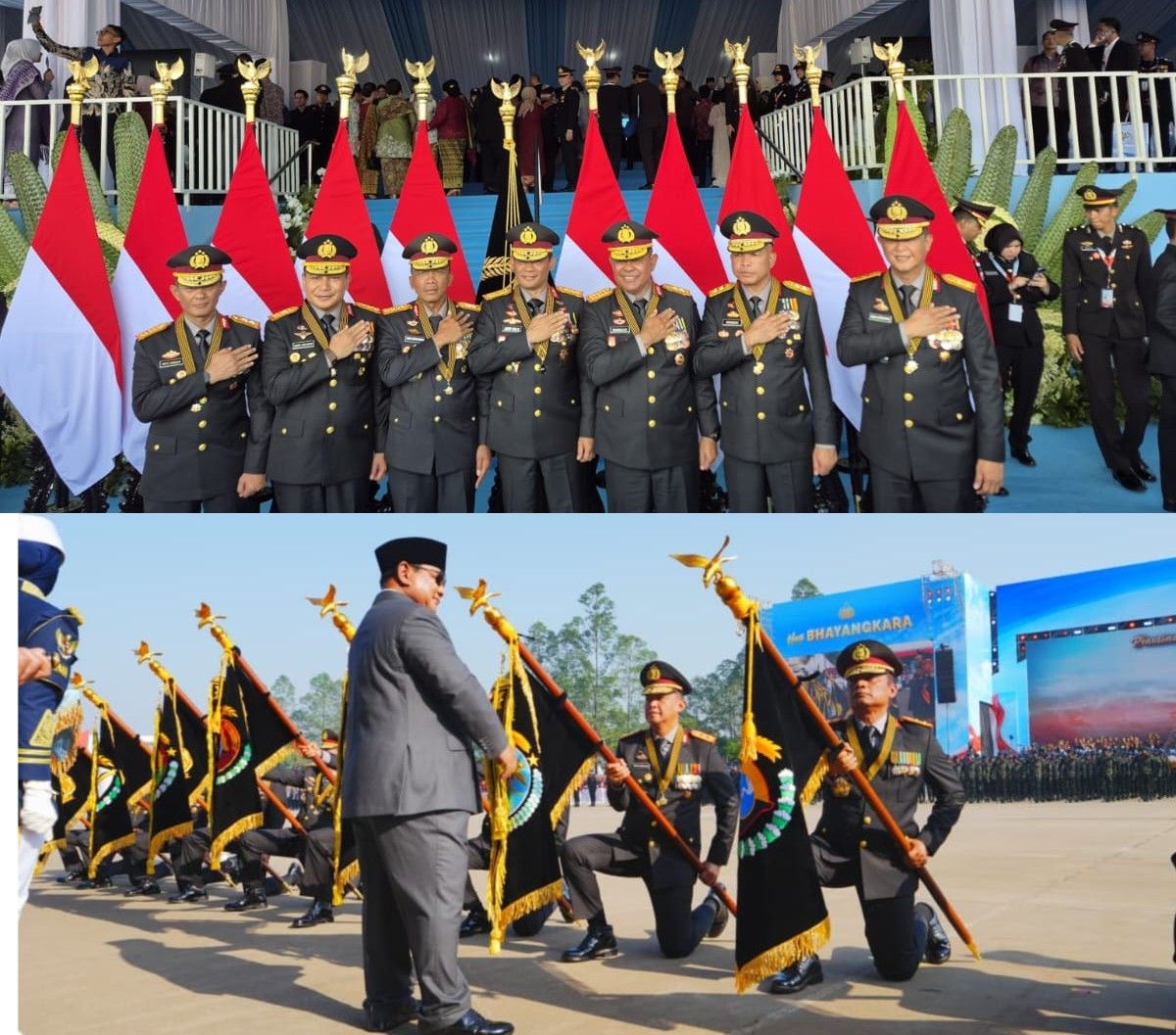 Momen Hari Bhayangkara ke-80, Polda Kalteng Terima Tanda Kehormatan Nugraha Sakanti dari Presiden