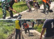 Satgas TMMD Reguler Ke-129 Bersama Warga Tingkatkan Badan Jalan 1,2 Kilometer di Desa Bandaraya