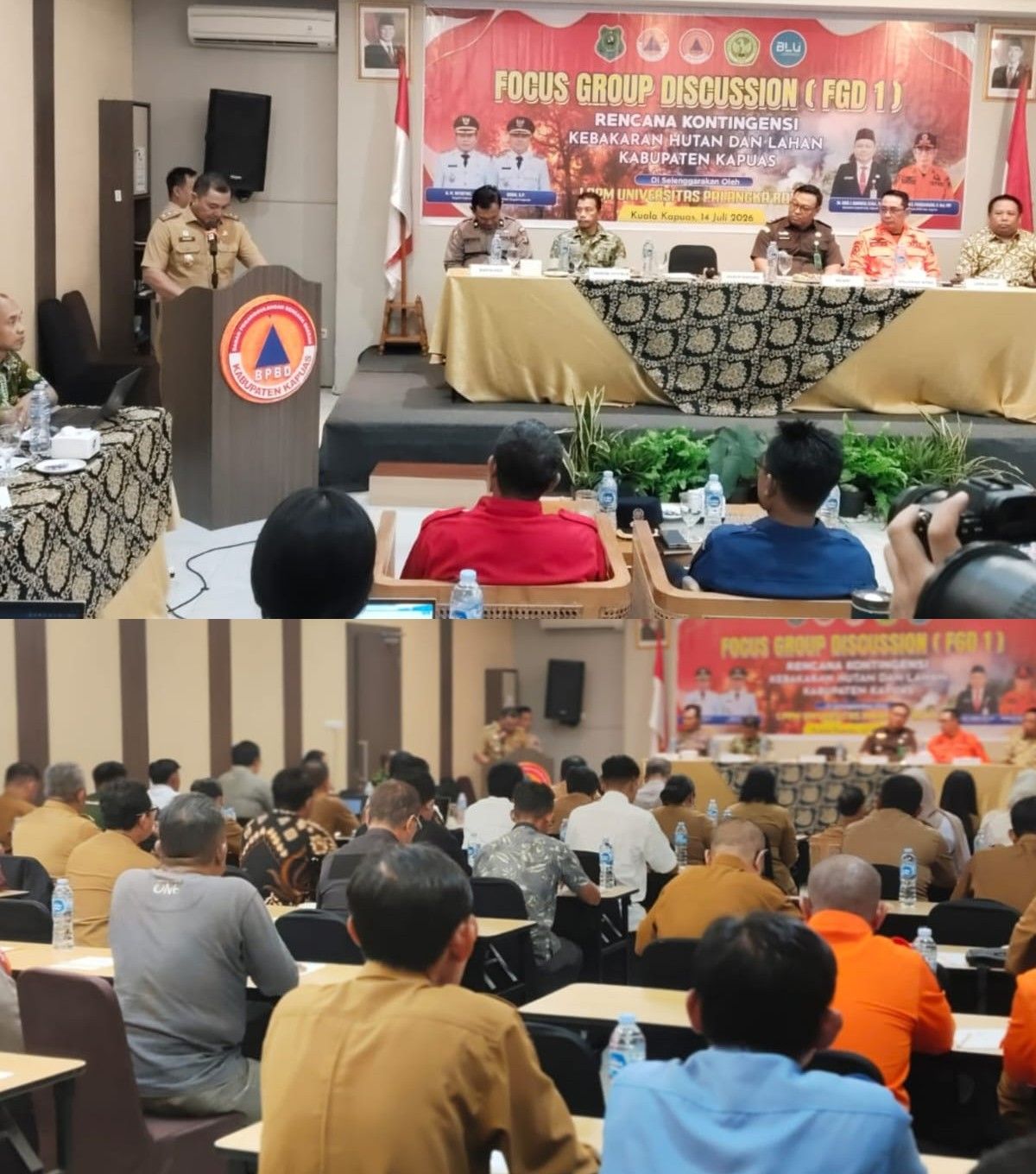 Wakil Bupati Kapuas Buka FGD Penyusunan Rencana Kontinjensi Karhutla Tahun 2026