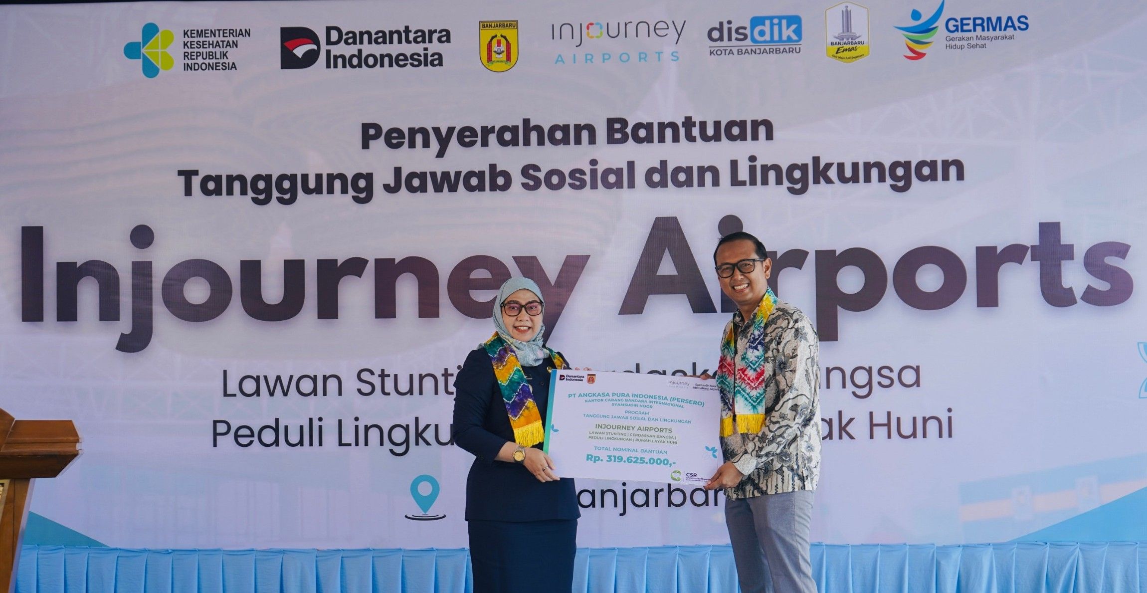 PT Angkasa Pura Indonesia (Persero) Salurkan Bantuan TJSL 320 Juta Untuk Kesehatan, Pendidikan, Lingkungan, dan Rumah Layak Huni di Banjarbaru