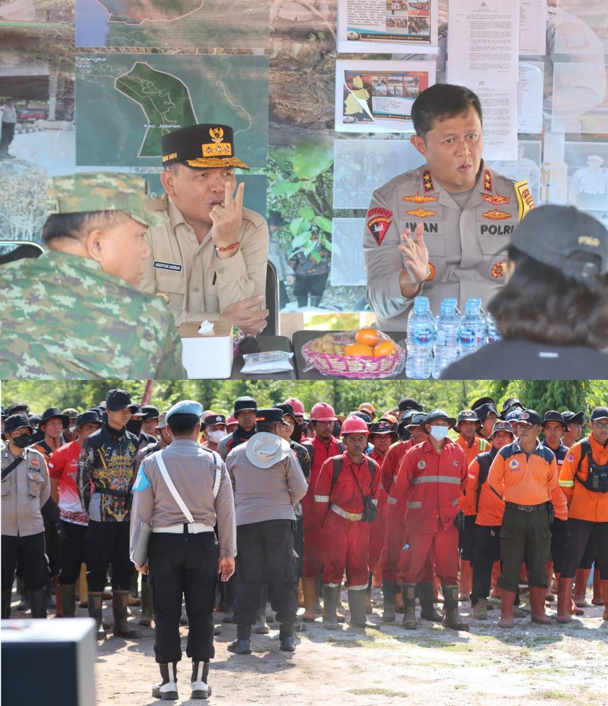 Kapolda dan Gubernur Kalteng Tinjau Posko Karhutla di Tumbang Nusa