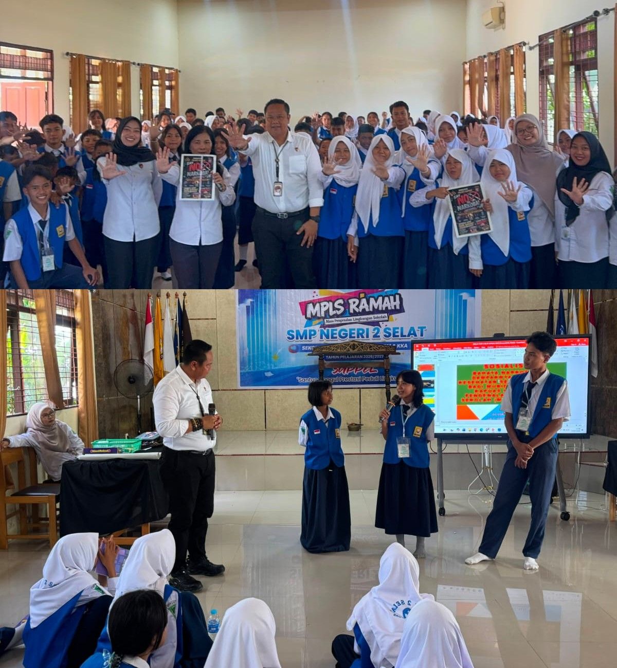Cegah Narkoba Sejak Dini, Satresnarkoba Polres Kapuas Edukasi Siswa SMPN 2 Selat