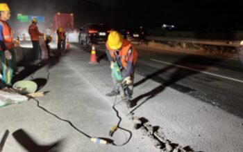 Jaga Kualitas Layanan Jalan Tol, PT Jasamarga Tollroad Maintenance Laksanakan Rekonstruksi Perkerasan di Ruas Jalan Tol Jakarta-Tangerang