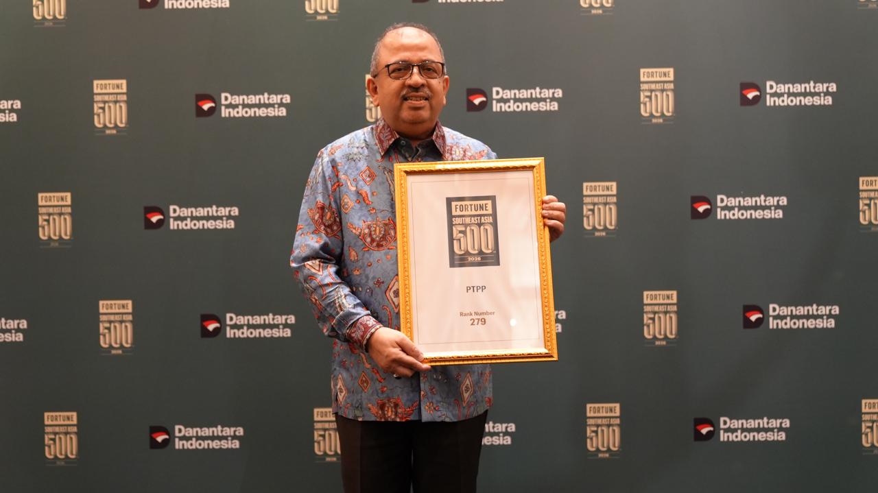 PTPP Kembali Diakui dalam Fortune Southeast Asia 500 Tahun 2026,  Tegaskan Daya Saing dan Ketahanan Bisnis di Tingkat Regional