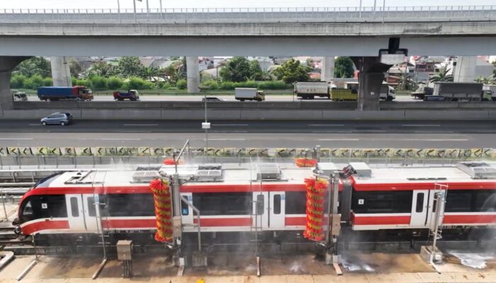 Air Bekas Mencuci Kereta Tidak Langsung Dibuang, Begini Cara LRT Jabodebek Mengolahnya
