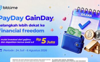 Gajian Jadi Momentum Investasi, Bittime Siapkan Bonus BTC hingga Rp5 Juta