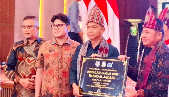 Kolaborasi SUCOFINDO–ABPEDNAS Hadirkan Akses Air Bersih bagi Desa Pulau Semambu