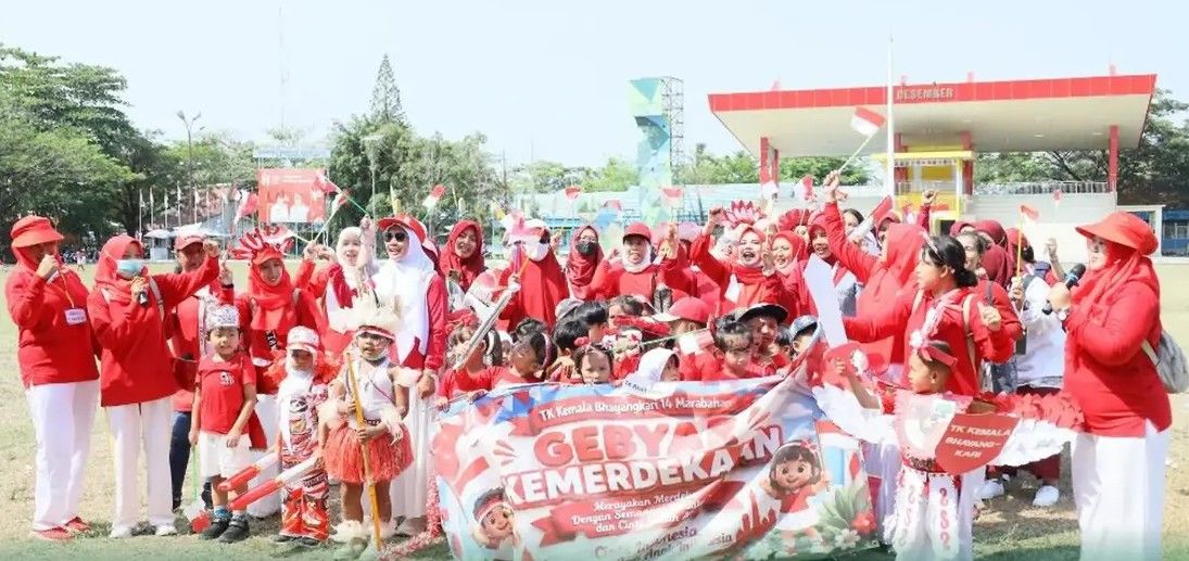 31 PAUD Semarakkan Gebyar Merah Putih, Bunda PAUD Batola Dorong Anak Berani dan Kreatif
