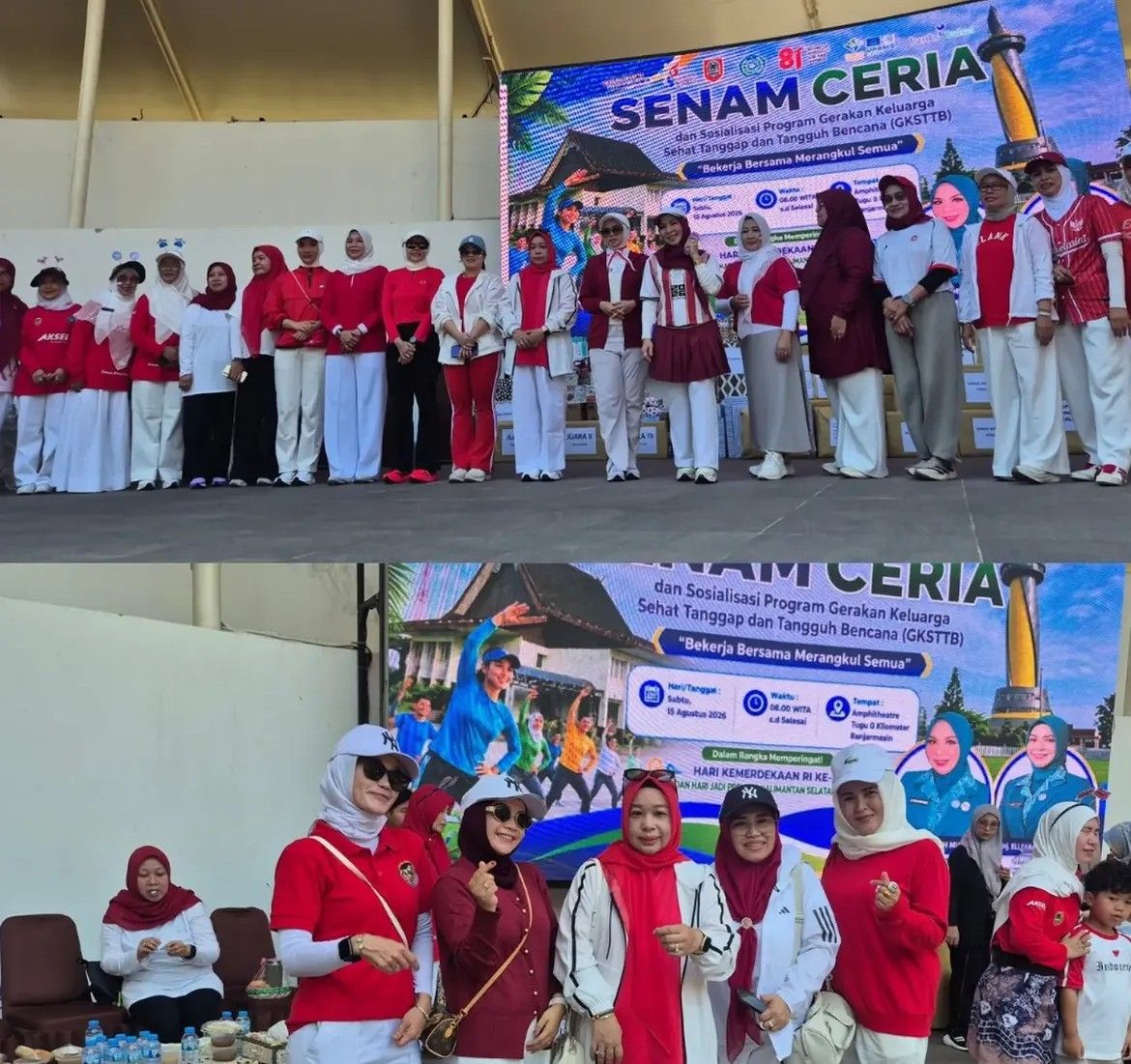 TP PKK Barito Kuala Bersama Organisasi Perempuan Kalsel Semarakkan HUT RI