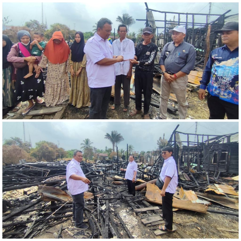 KADIN Kapuas Tinjau Lokasi Kebakaran & Serahkan Bantuan Tunai