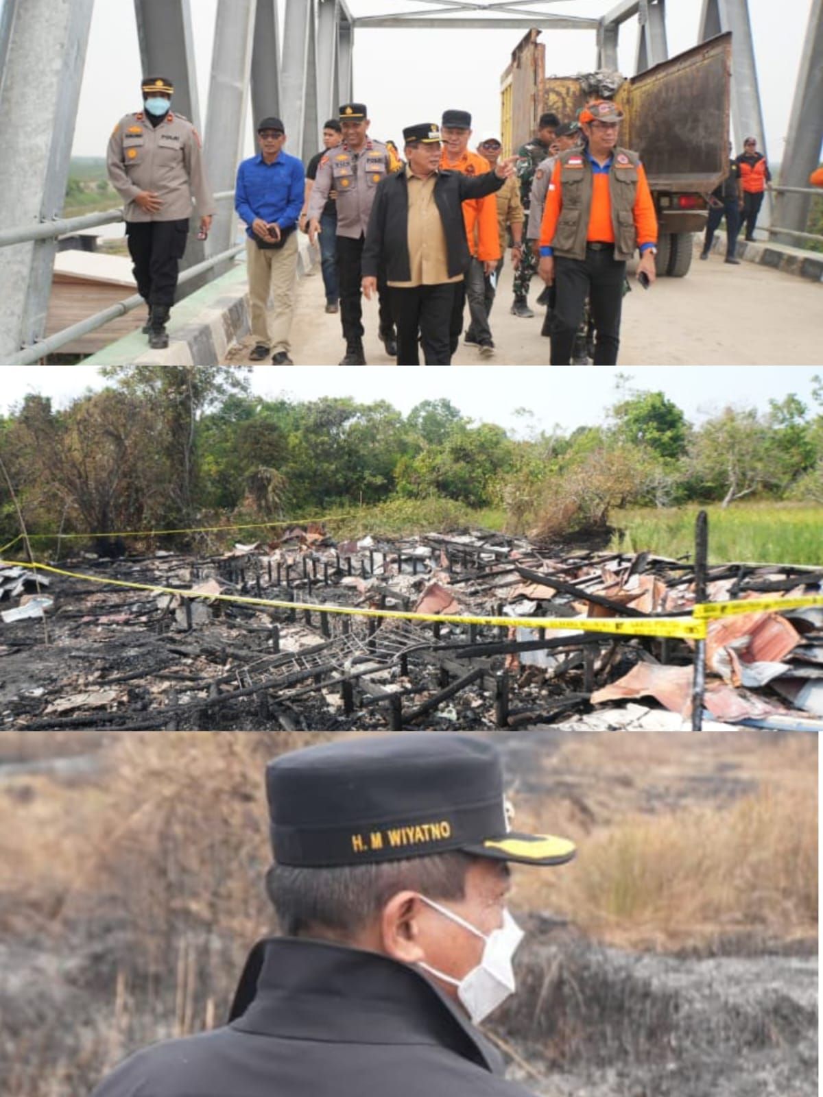 Bupati Kapuas Lakukan Kunjungan Kerja, Tinjau Sekolah Terbakar, Lokasi Karhutla dan Rencana Pembangunan Jembatan Strategis