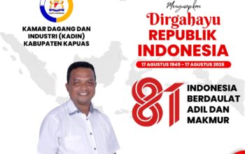 Kadin Kapuas Mengucapkan Dirgahayu Republik Indonesia ke-81 “Indonesia Berdaulat Adil dan Makmur” Kadin Kapuas Mengucapkan Dirgahayu Republik Indonesia ke-81 “Indonesia Berdaulat Adil dan Makmur”