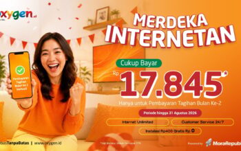 Sambut HUT RI ke-81, Oxygen.id Hadirkan Promo Spektakuler “Merdeka Bayar 17.845” bagi Pelanggan Baru Sambut HUT RI ke-81, Oxygen.id Hadirkan Promo Spektakuler “Merdeka Bayar 17.845” bagi Pelanggan Baru