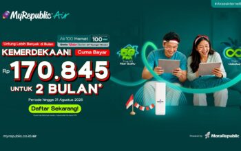 MyRepublic Air Rayakan Kemerdekaan Promo Internet 5G FWA Rp170.845 untuk 2 Bulan MyRepublic Air Rayakan Kemerdekaan Promo Internet 5G FWA Rp170.845 untuk 2 Bulan