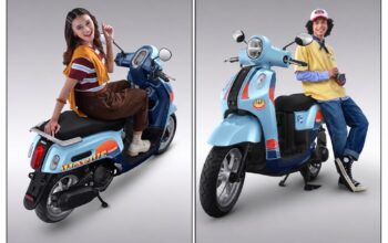 Fazzio Sunset Blue Hybrid x Alkateri, Motor Limited Edition Buat Nyempurnain Look Retro-Future Lo