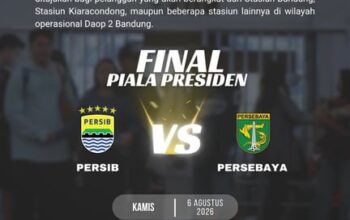 Jelang Final Piala Presiden 2026, KAI Daop 2 Bandung Imbau Pelanggan Datang Lebih Awal ke Stasiun