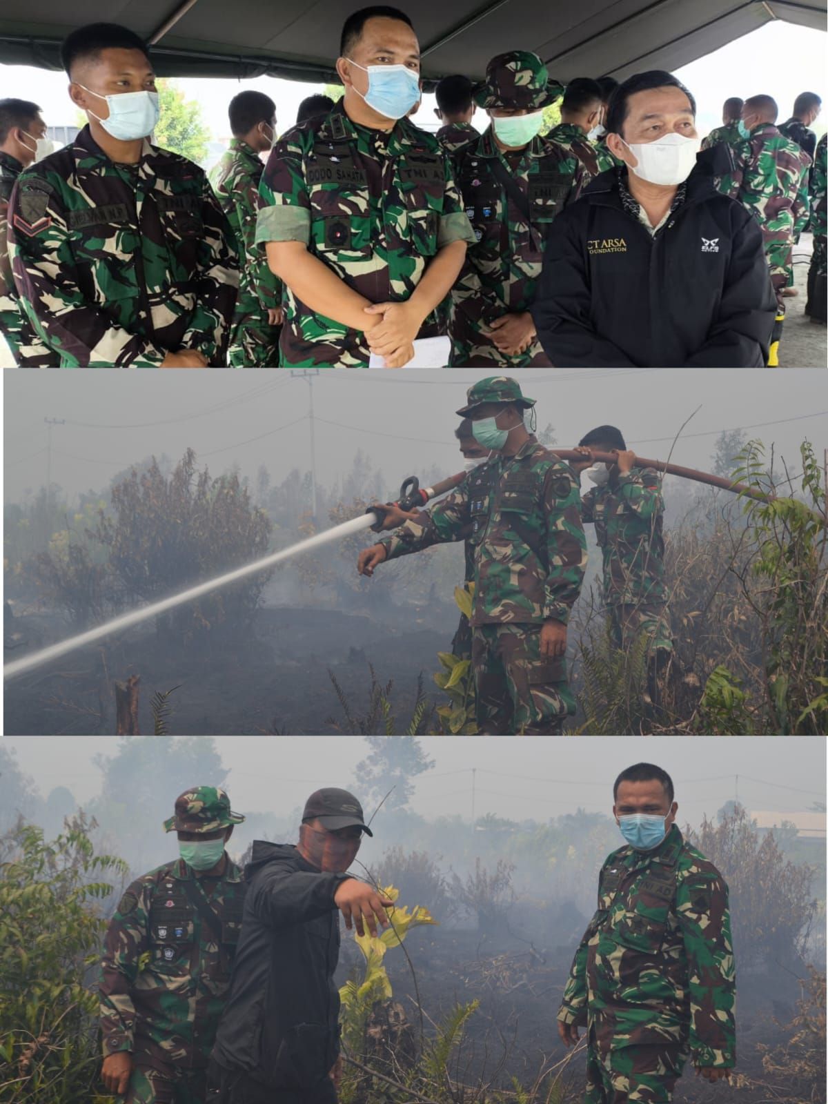 8 KAPENDAM XXII/TB Pantau Kondisi Satgas dan Pemadaman Karhutla