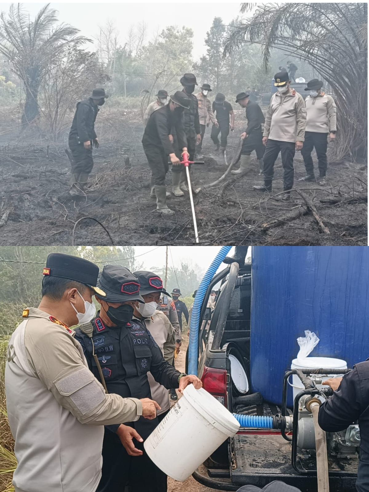 Polda Kalteng Optimalkan Serbuk Tepung Singkong “Hertindo AF31”, Untuk Padamkan Bara di Lahan Gambut