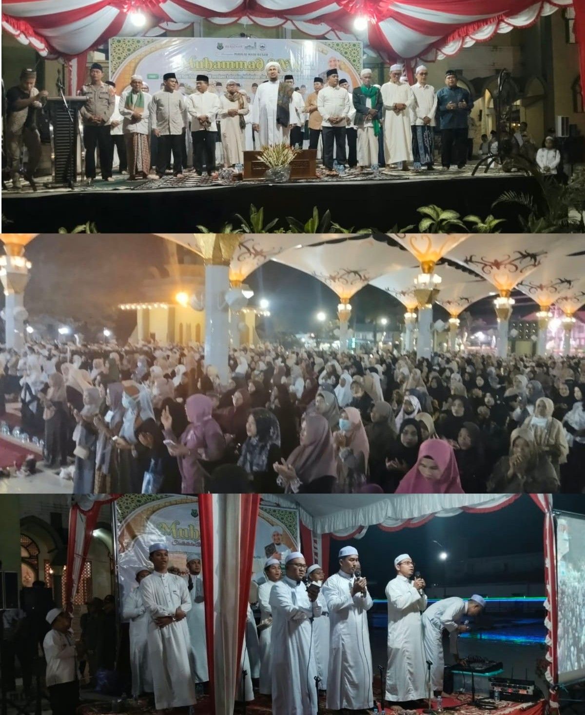 Ribuan Jamaah Padati Halaman Masjid Agung Al Mukaram Kapuas