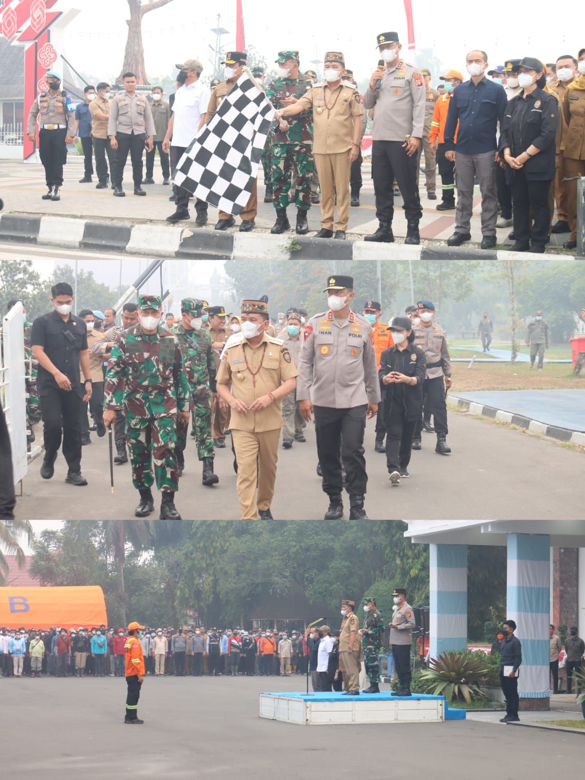 Apel Gabungan Satgas Karhutla di Rumjab Gubernur, Kapolda Kalteng Optimis Karhutla Cepat Teratasi