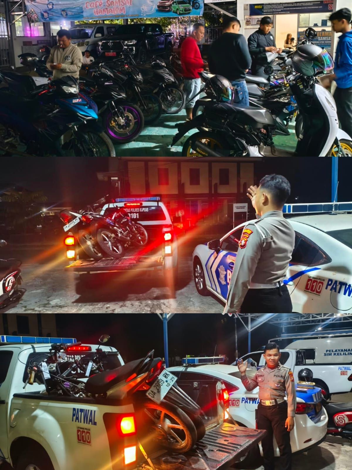 Satlantas Polres Kapuas Tindak 19 Kendaraan dalam Penertiban Balap Liar