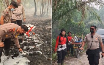 Dirsamapta Polda Kalteng Pantau Langsung Penggunaan Larutan Surfaktan Dalam Penanganan Karhutla