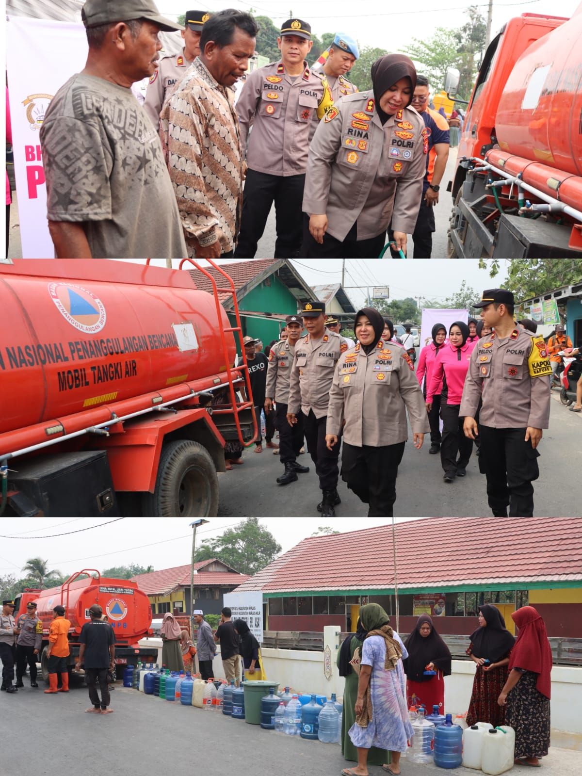 Tangani Dampak Kekeringan, Kapolres & BPBD Kapuas Salurkan Bantuan Air Bersih ke Desa Sei Asam