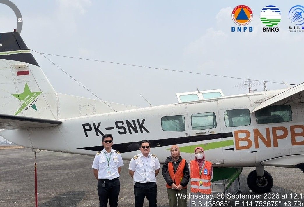 Operasi Modifikasi Cuaca: Pesawat OMC Bersiap Bertugas Tekan Asap Karhutla di Kalimantan Tengah