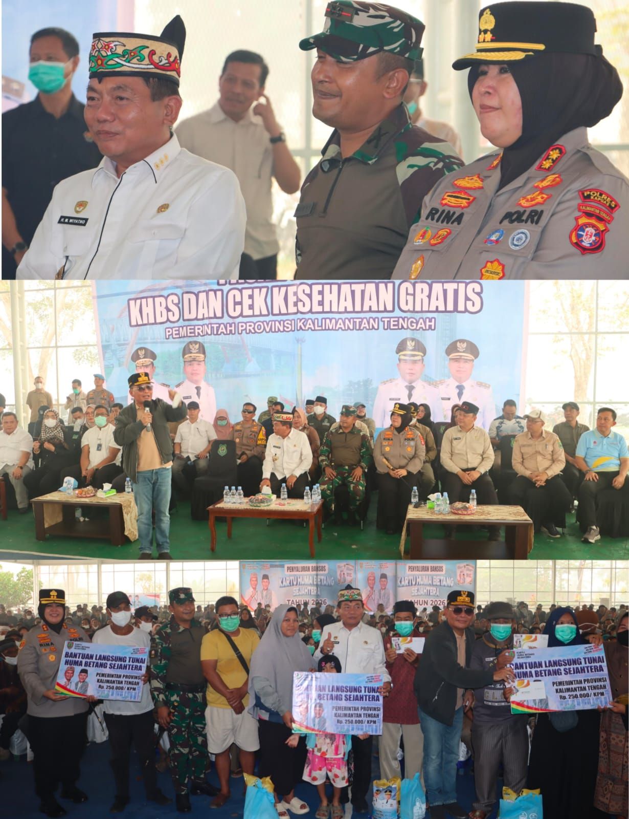 Kapolres Kapuas Dampingi Gubernur Kalteng Salurkan Bantuan bagi Warga Terdampak Karhutla