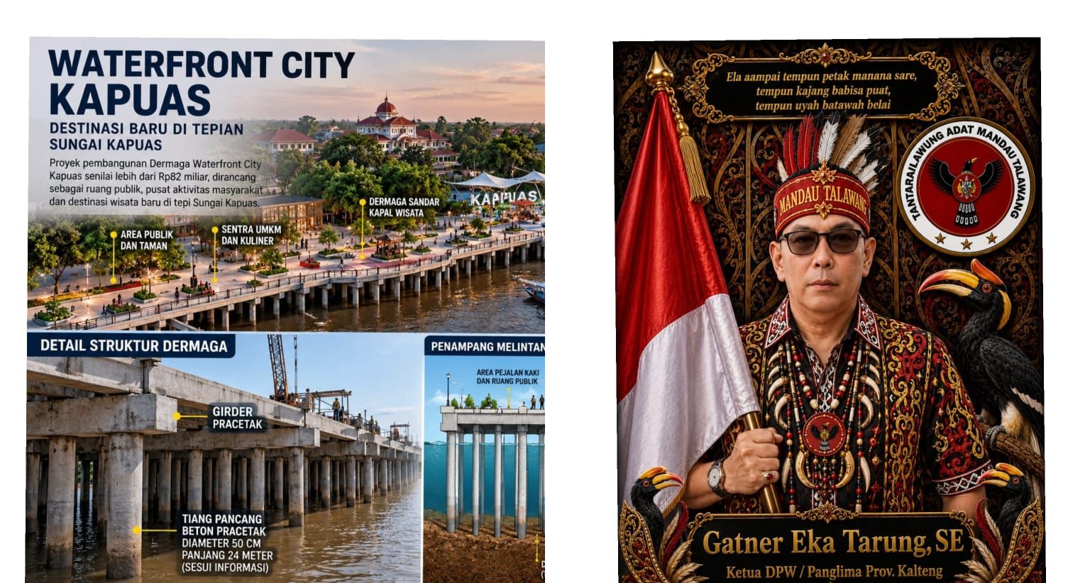 Penelusuran Dermaga Waterfront City Kapuas Proyek Rp.82  Milyar