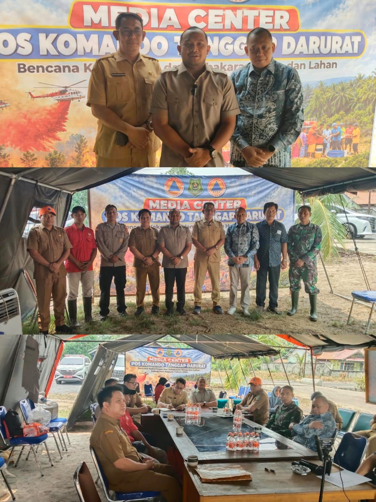 Wakil Ketua DPRD beserta dan Sekretaris Komisi I DPRD Provinsi Kalsel Apresiasi Sinergi & Sistem Informasi Karhutla Kapuas