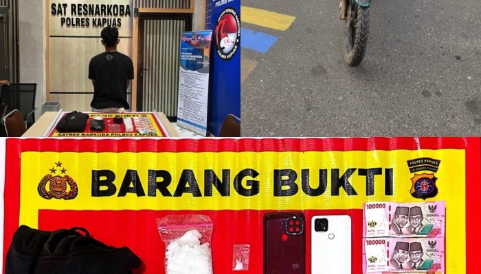 Polres Kapuas Amankan Pria, Diduga Kuasai Sabu Hampir 100 Gram