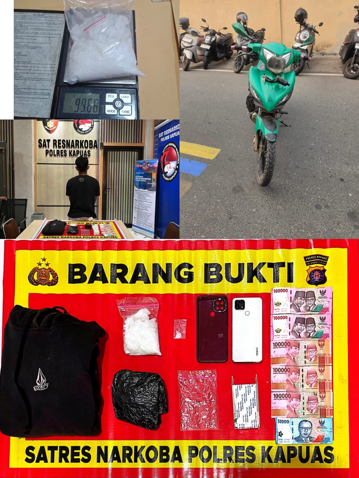 Polres Kapuas Amankan Pria, Diduga Kuasai Sabu Hampir 100 Gram