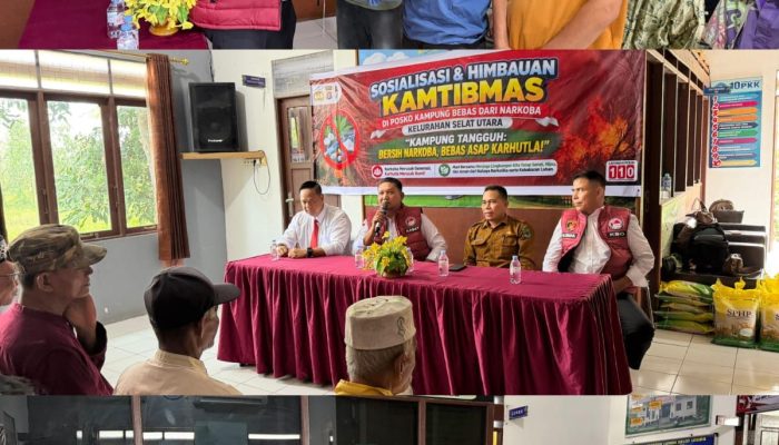 Polres Kapuas Edukasi Warga Selat Utara Soal Bahaya Narkoba dan Karhutla