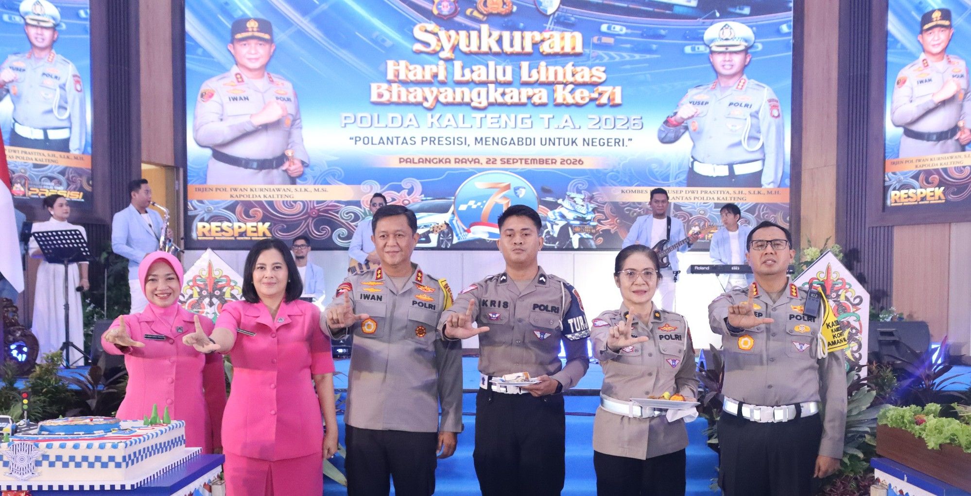 Maknai Hari Lalu Lintas Bhayangkara ke-71, Ditlantas Polda Kalteng Gelar Syukuran