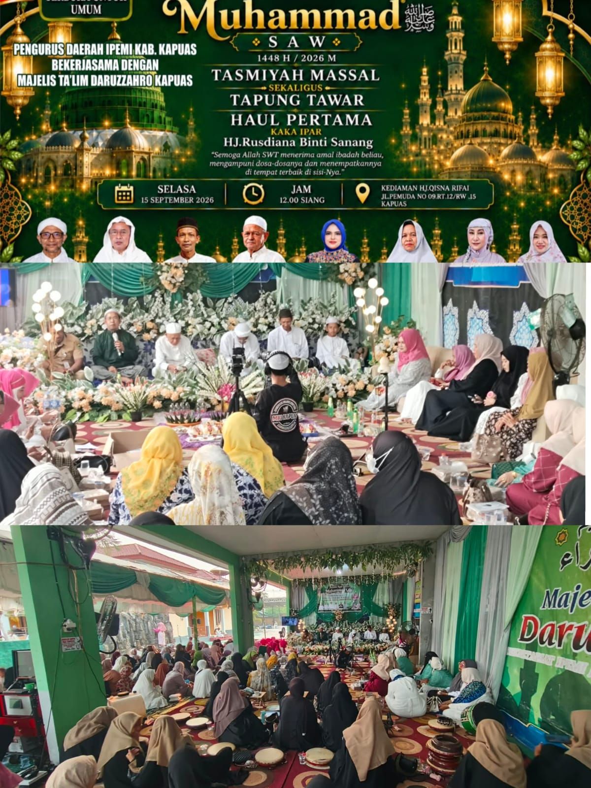 IPEMI Kapuas Bersama Majelis Ta’lim Daruzzahro Gelar Peringatan Maulid Nabi Muhammad SAW 1448 H