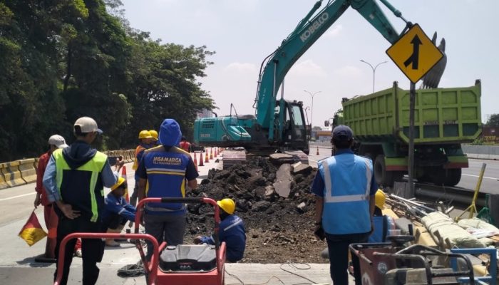 Perkuat Keandalan Jalan Tol, PT Jasamarga Tollroad Maintenance Laksanakan Rekonstruksi Perkerasan di Ruas Tol Jagorawi