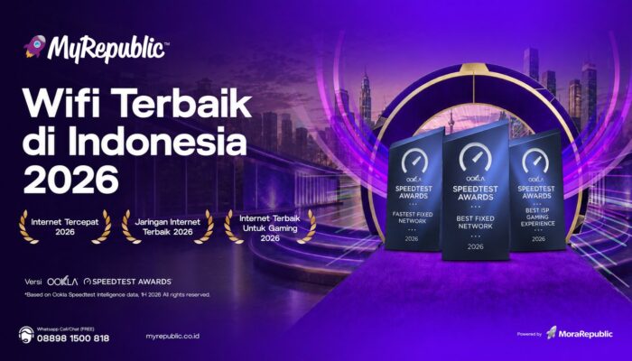 MyRepublic Indonesia Kembali Diakui sebagai Jaringan Terbaik dan Tercepat di Indonesia dari Ookla®