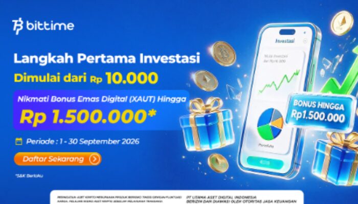 Di Tengah Tren Emas Global, Bittime Perkenalkan Investasi Kripto Berbasis Emas